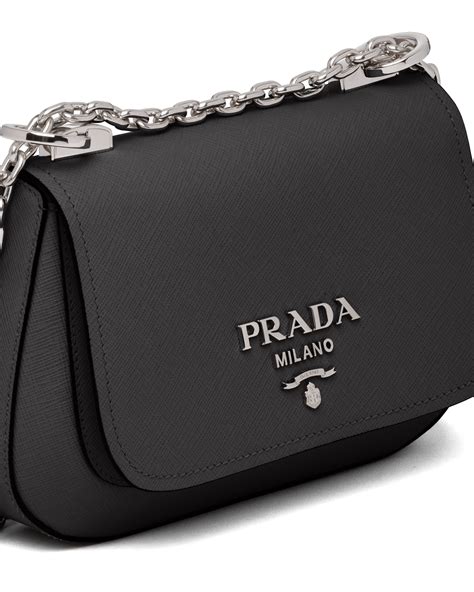 prada saffiano flap shoulder bag|Prada saffiano leather odette bag.